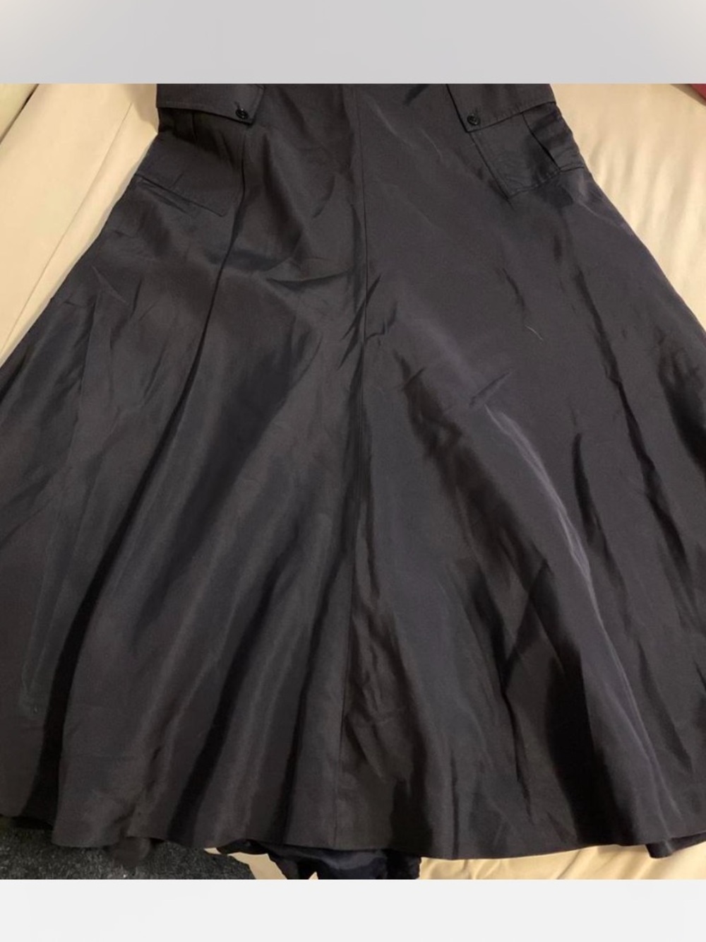 Ralph Lauren Navy Blue A-Line Full Flared Skirt Sz 10